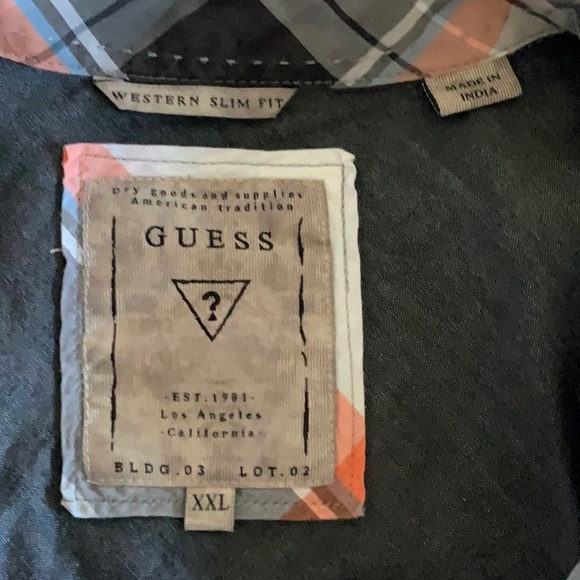 Guess Men’s XXL Western Plaid shirt - Picture 2 of 4